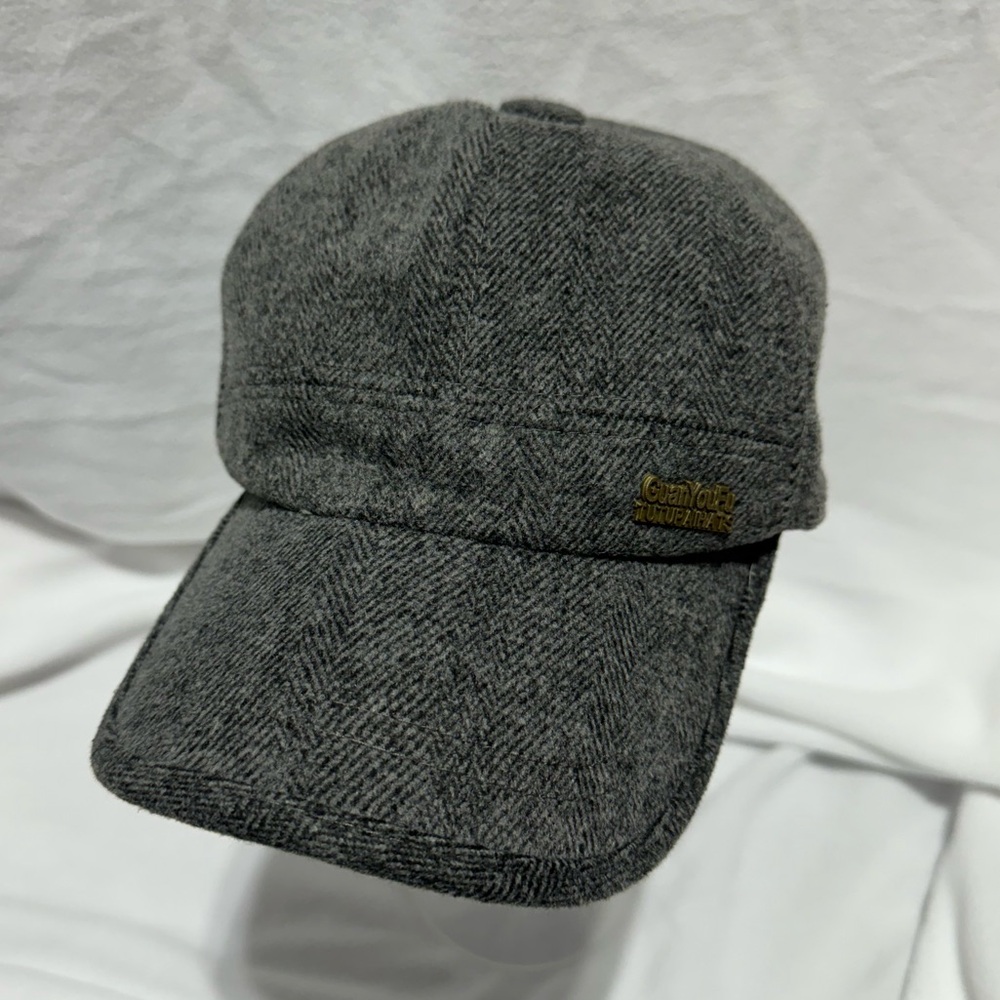 Men's Winter Warm Baseball Hat with Fold Earmuffs Warmer Metal Buckle